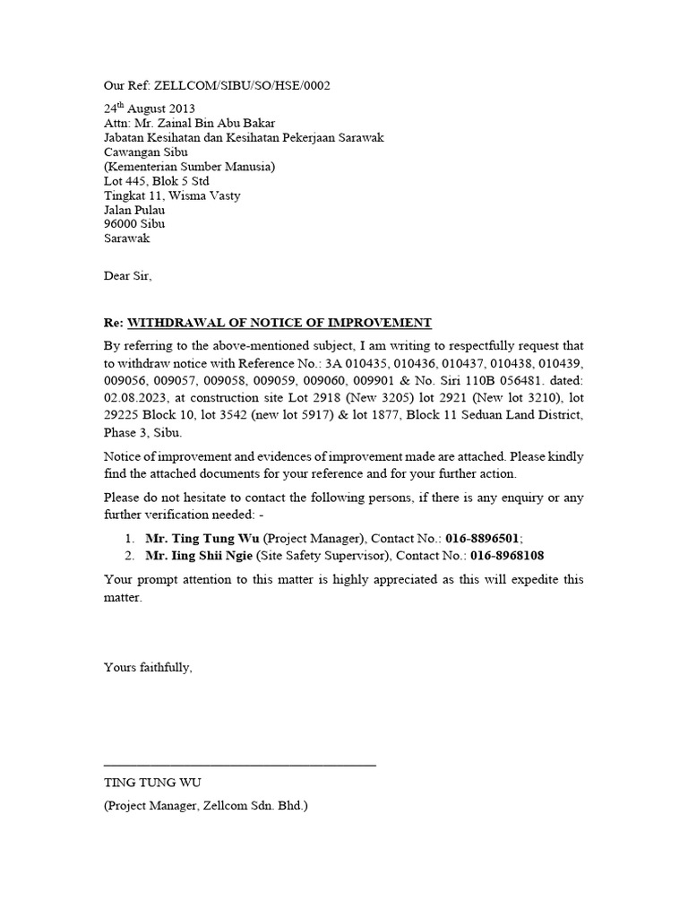 Withdrawal of Notice-24082023 | PDF