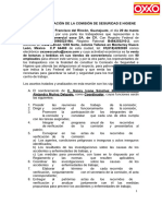 Acta de Integracion de La Comision de Seguridad e Higiene