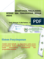 Sistem Penyimpanan, Penjajaran, Retensi Dan Pemusnahan Pelatihan RMIK