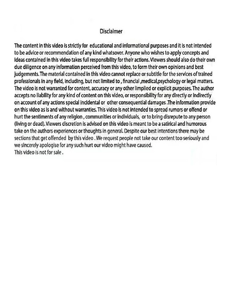 Disclaimer | PDF