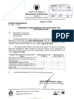 Submission of Requirements For Appointment For Reclassification