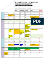 Academic Calendar of NIT Arunachal Pradesh 2024
