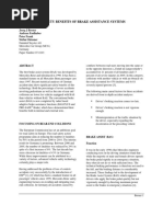 Real World Safety Benefits of Brake Assistance Systems: Joerg J Breuer Andreas Faulhaber Peter Frank Stefan Gleissner