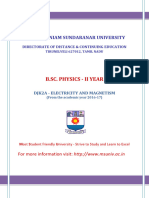 Manonmaniam Sundaranar University: B.Sc. Physics - Ii Year