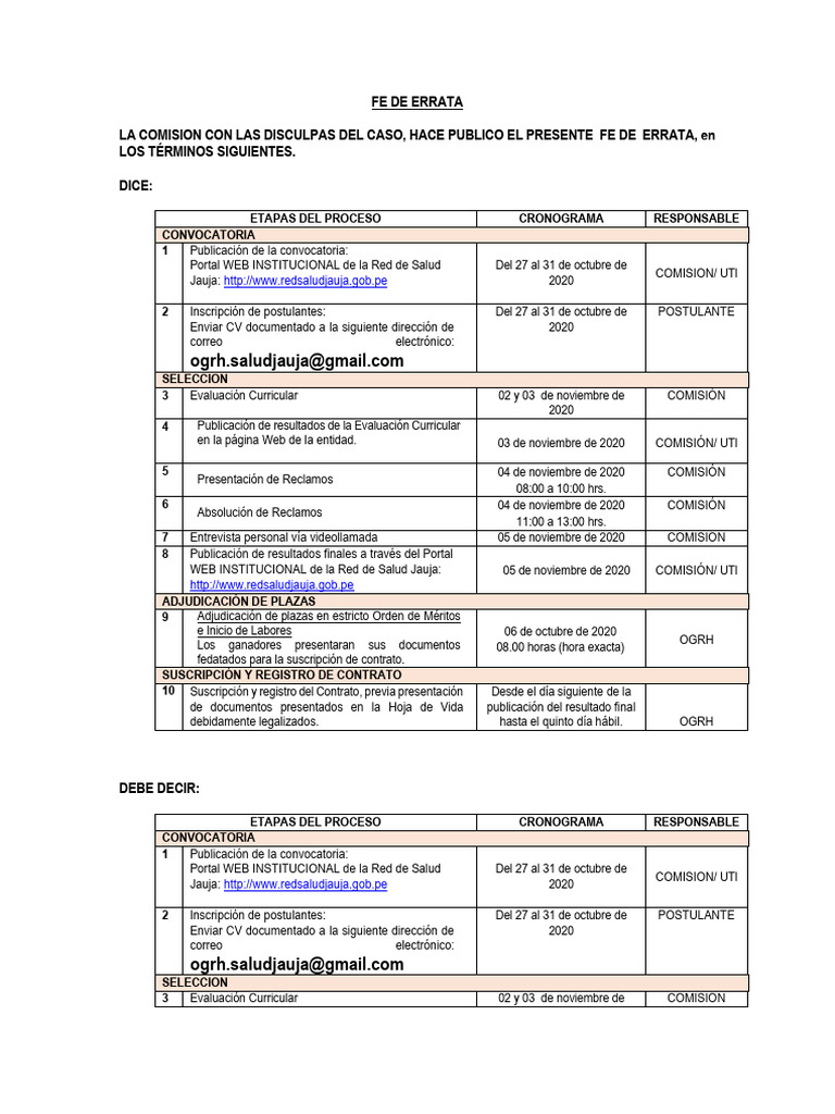 F de erratas convocatoria p blica de cas 006 2020 rsj pdf