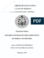 DLE - Maryam Eftekharian - Estudio Contrastivo Del Subjuntivo en Persa y Español