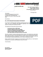 Letter Requesting Partnership With An Organization (AutoRecovered)