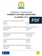 Current Affairs 21 September - 27 September 2023