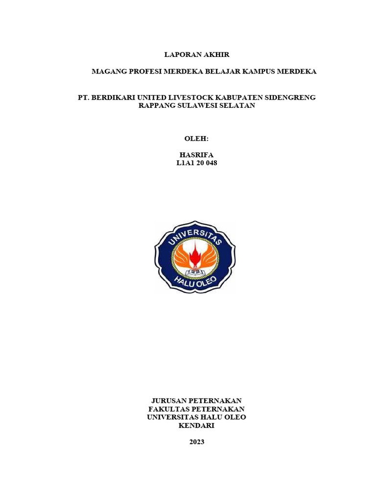 Laporan Magang Peternakan 2023 | PDF
