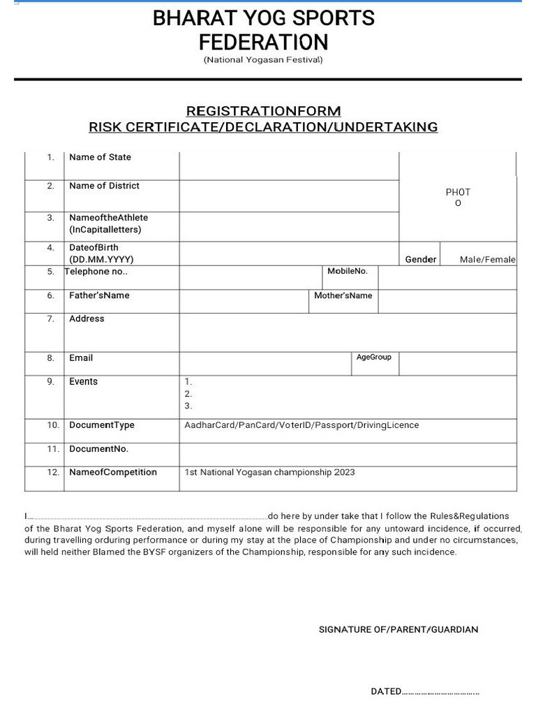 (Bysf) Risk Certificate | PDF