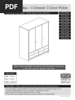 Wardrobe Assembly Instructions Guide | PDF | Door | Screw