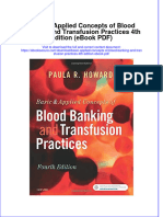 Instant Download Basic Applied Concepts of Blood Banking and Transfusion Practices 4th Edition Ebook PDF PDF Scribd