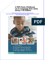 Instant Download Ebook PDF Early Childhood Experiences in Language Arts Early Literacy 11th Edition PDF Scribd