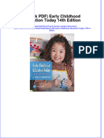 Instant Download Ebook PDF Early Childhood Education Today 14th Edition PDF Scribd