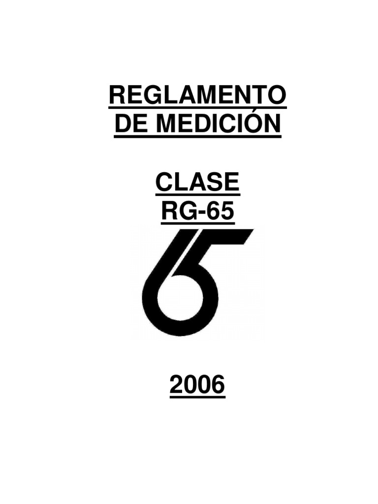 Reglamento de Medición Clase RG-65 | PDF | Arco y flecha | Aparejo