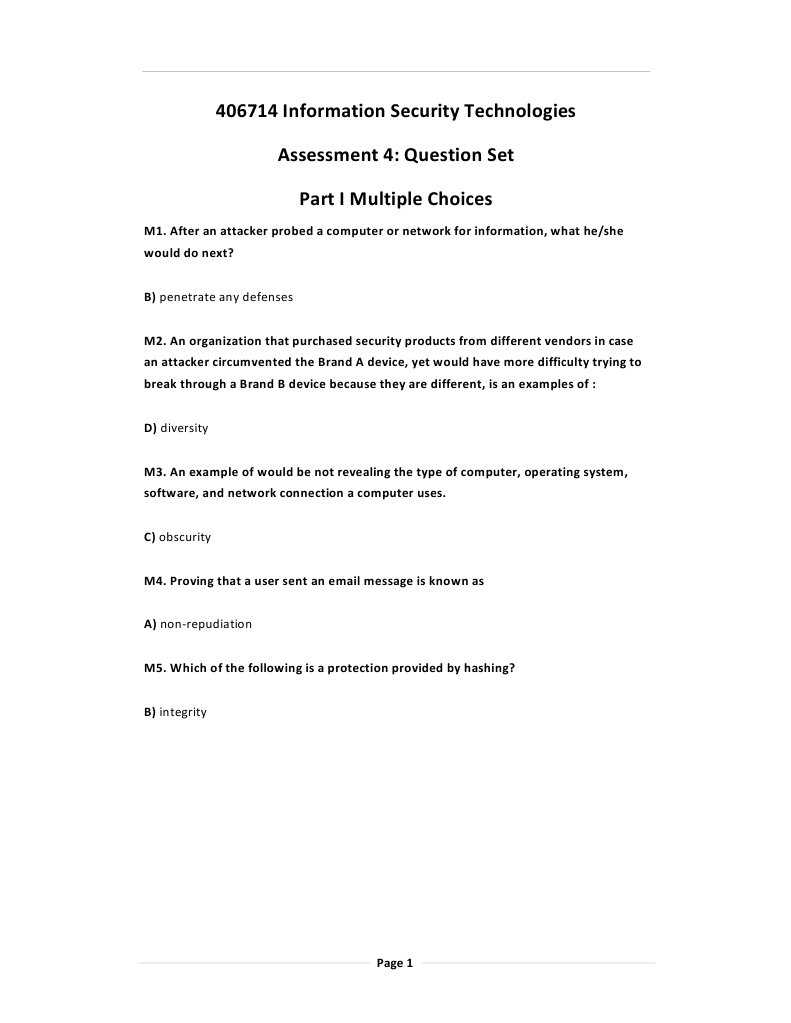 Information Security Technologies Asignment 4 | PDF | Business | Computers