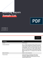 List of Buyer Sample