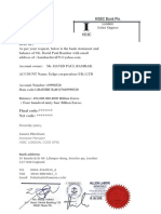 HSBC - Account Statement - Mr. Bambar