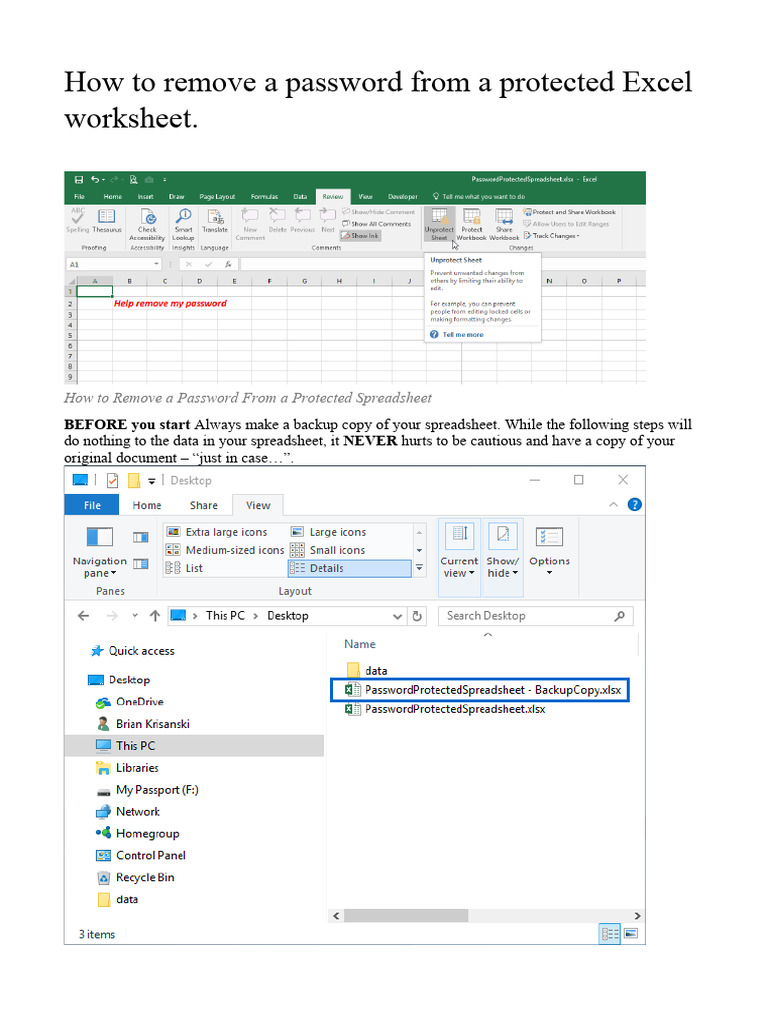 How To Remove A Password From A Document