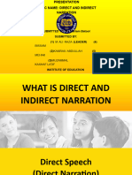 Direct and Indirect Narration