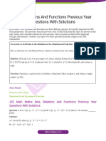 Sets Relations and Functions Previous Year Questions With Solutions