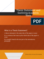 Thesis Statement and 4. Outlining