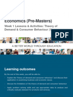 Lecture 1 - Demand and Elasticity of Demand