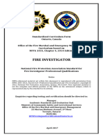 Fire Investigator (NFPA 1033-2014) - OFMEM Standardized Curriculum Form (April 2017)