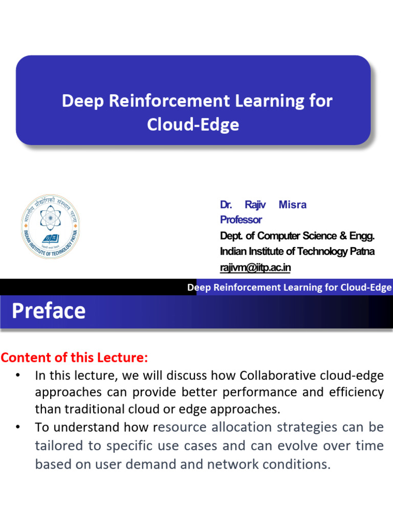 Lecture 09 Deep Reinforcement Learning for Cloud-Edge | PDF | Cloud ...