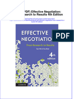 Instant Download Ebook PDF Effective Negotiation From Research To Results 4th Edition PDF Scribd