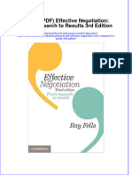 Instant Download Ebook PDF Effective Negotiation From Research To Results 3rd Edition PDF Scribd