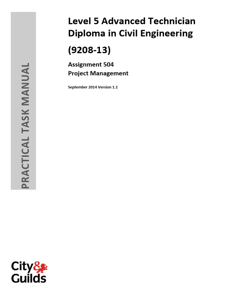 Level 5 Civil Engineering Project Management Manual | PDF | Project ...
