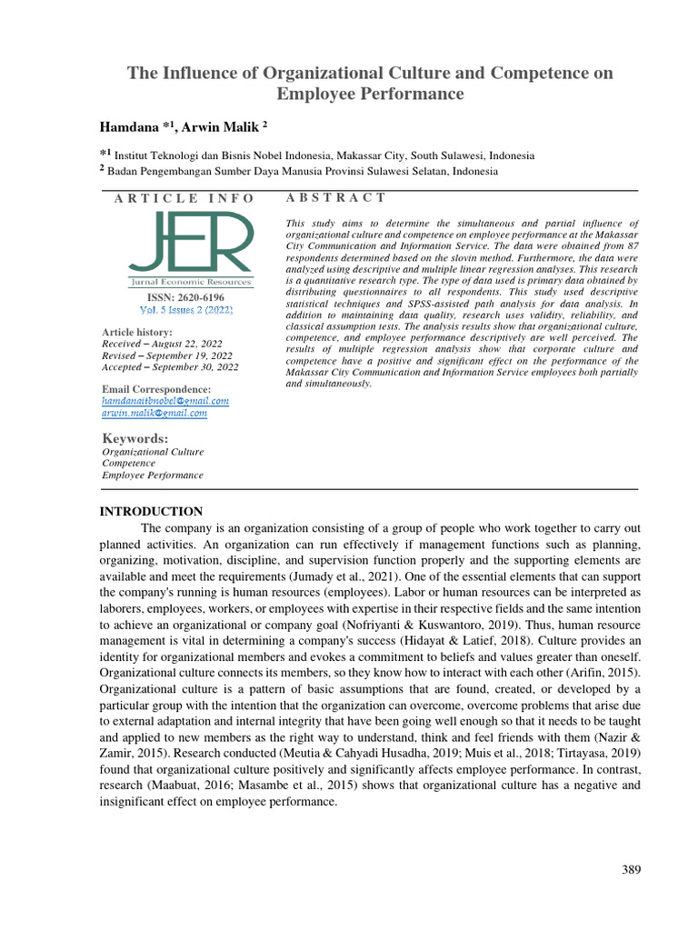 Impact of Culture on Employee Performance | PDF | Organizational ...