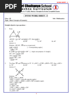 9 - Class INTSO Work Sheet - 3 - Basic Concepts of Geometry