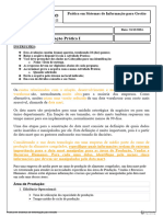 Atividade Prática I - Sistemas de Informação para Gestão