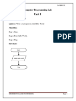 CP LAB Algorithm and Flowchart Upto Week 6