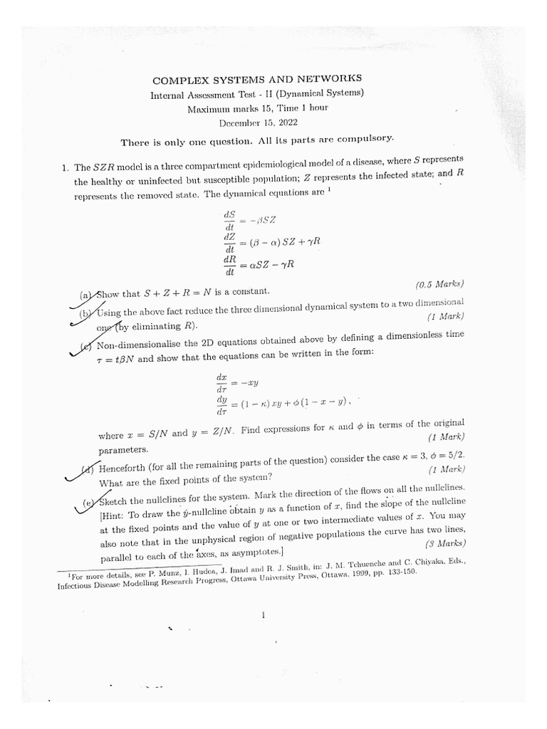 Complex Systems DU PYQ | PDF