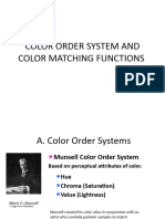 Color Order System and Color Matching Functions2016 and Activity 12