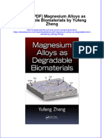 Full Download Ebook Ebook PDF Magnesium Alloys As Degradable Biomaterials by Yufeng Zheng PDF