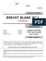 Brevet Blanc Nã Â° 1 (2010) - Correction - CAPES de Maths