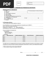 Demande de Pension CNSS Tunisie | PDF | Retraite | Salaires et retraites