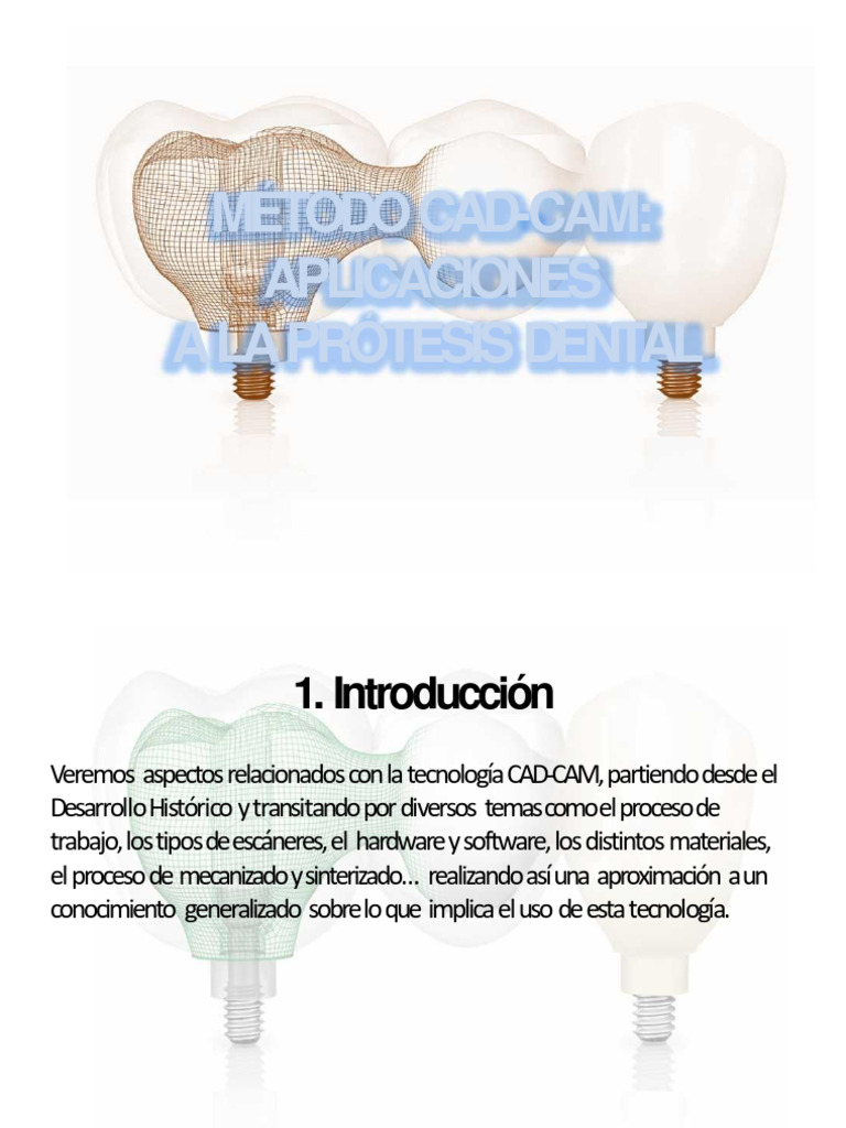 CAD-CAM en Prótesis Dental | PDF | Escáner de imagen | Sinterización