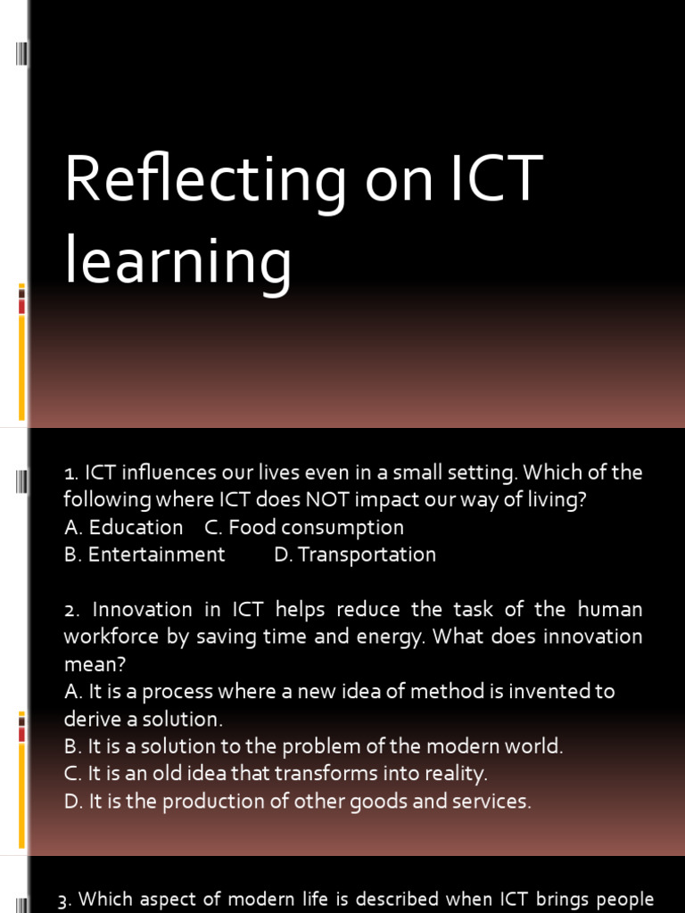 Impact of ICT on Daily Life and Society | PDF | Educational Technology ...