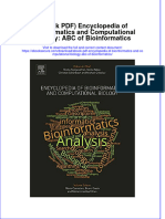 Instant Download Ebook PDF Encyclopedia of Bioinformatics and Computational Biology ABC of Bioinformatics PDF Scribd