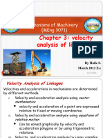 Chapter 4 Mechanism of Machinery Velocity Analysis