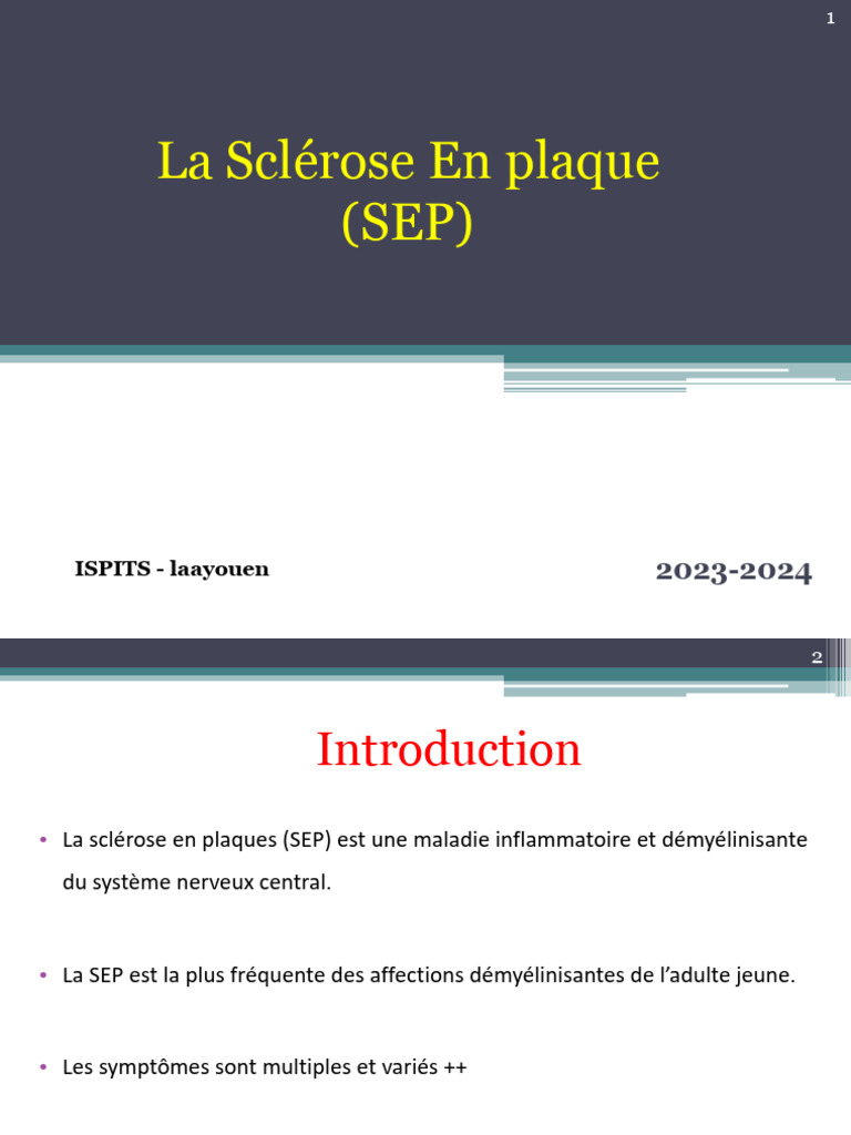 La Sclérose en Plaque (SEP) . PDF — free download
