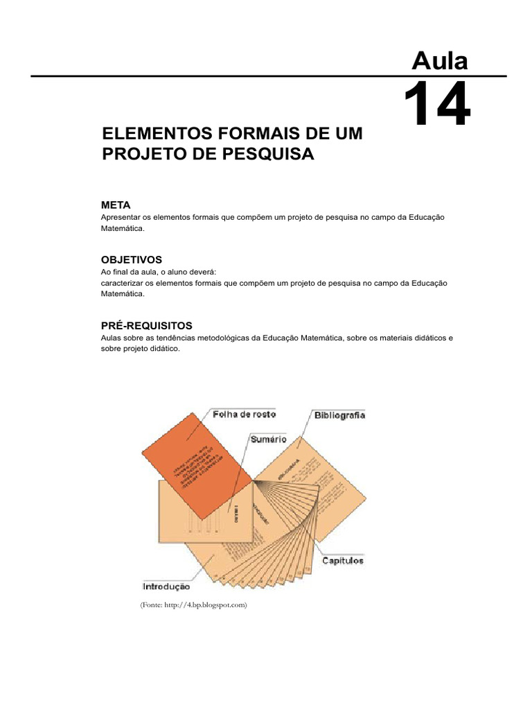Elementos Formais de Um Projeto de Pesquisa | PDF