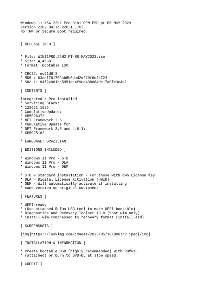 Windows 11 X64 22h2 Pro 3in1 Oem Esd Pt Br May 2023 Gen2 Pdf