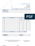 Professional Invoice in Excel