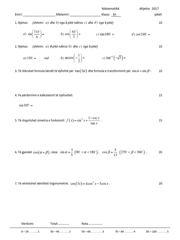 Test C1 | PDF